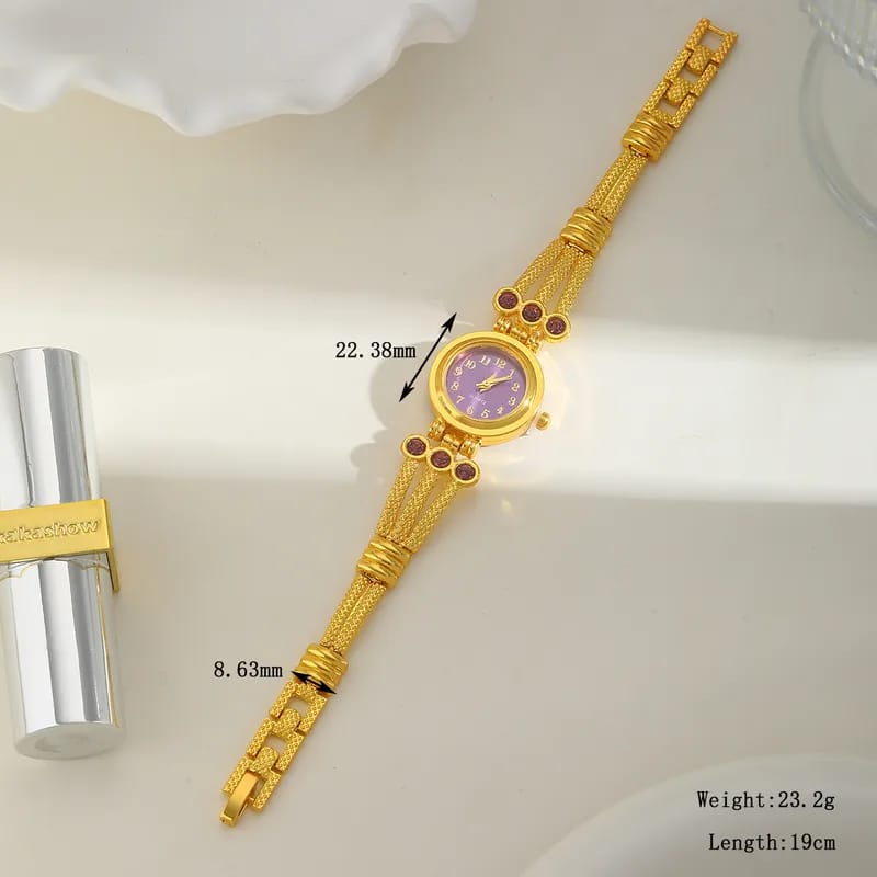 Single folding buckle alloy strap quartz watch
